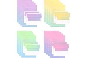 ZephyrHome 16 pezzi di carta da lettere a righe e 8 buste, 4 motivi – Carta da lettere di alta qualità con linee per scrivere lettere, regali, bambini, Natale (giallo, viola, verde, rosa)