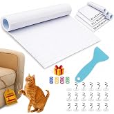 PEPPER&reg; Cat Scratch-Resistant Sofa Protector 20 x 300 cm + 20 Upholstery Pins and Adhesive Spatula for Easy Installation | An