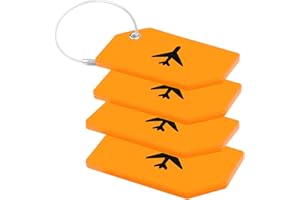 DUOUPA Przywieszka do walizki, walizki, z tabliczką adresową, kabel ze stali nierdzewnej, wodoszczelna torba na bagaż, etykiety, imię, adres