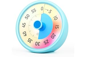 KEWUZY Timer Visivo per Bambini, 60 Minuti Countdown Timer Desktop per la Gestione del Tempo, per Aula Scuola Ufficio Cucina (Blu)