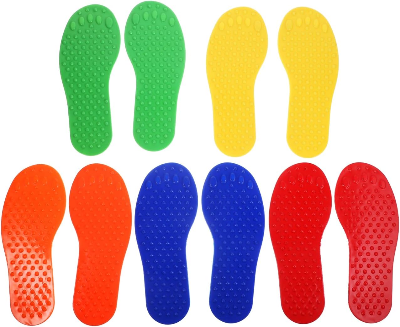 ABOOFAN 10 marcadores de huellas coloridas antideslizantes, versátiles, para baloncesto, cancha de tenis, duradera, para entrenamiento y marcación de juegos, mezcla de colores para