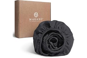 MAGANO® Prześcieradło premium z gumką 140 x 200 cm, miękkie, nie wymaga prasowania, hipoalergiczne i oddychające, 140 x 200 cm, antracytowe, ciemnoszare