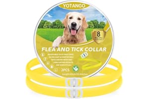 YOTANGO Dog Collar Repellent 2-Pack Dog Collar Repellency Slow Release, Pleasant Aroma, Waterproof - Yellow