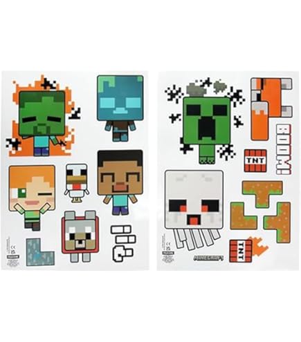 Adesivi Da Parete Minecraft Che Si Illuminano Al Buio - 200 Stelle + 8 Personaggi - Foto 11