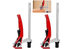 PGONLINE 2 Stück Spannelement mit Hebelgriff, Ganzstahl Tischzwinge für Multifunktionstische, 20mm Spannelement, Niederhalter Hebelzwinge Spannbereich 160mm, für Werkbank Schnellspannzwinge, Werkbänken & CNC