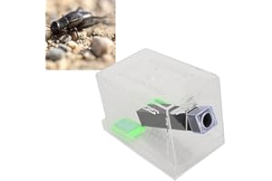OREILET Cricket Keeper, Cricket Care Kit Acrylic Feeding Cricket Pen with Food and Water Feeding Tub, Insect Cockroach Care Reptile Tank Box, for Home Office Cricket Feeding(S)