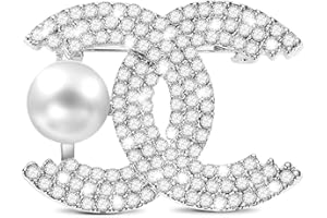 OLIWAN Brosche Damen Perle Brosche Silber Gold für Frau Freundin Geschenke für Weihnachten und Ostern