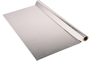 VENILIA Vénilia Papier adhésif Alu Brossé Aspect métal - 45cm x 1,5m - Épaisseur 120μ, Film autocollant pour meuble et cuisine, film décoratif, papier peint, PVC sans phtalates, Fabriqué en UE