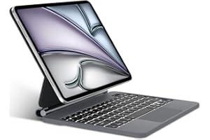 SENGBIRCH Magic Keyboard Case for iPad Air 11" (M2 2024/M3 2025) - UK Layout 7 Colors Backlit Trackpad Bluetooth Keyboard, Floating Magnetic Design Case for iPad Pro 11" 4th/3th/2nd/1st, Black