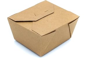 M7 Packaging Lot de 300 boîtes alimentaires jetables en papier kraft - 50 et 300 paquets de 13 x 10.5 x 6 cm - Rectangulaires et recyclables