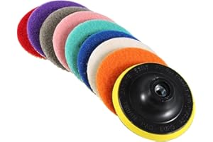 4-calowy 100mm diamentowa tarcza polerska Ściernice na mokro do betonu, marmuru, granitu, kamień, zestaw do polerowania 9 szt. (1 lepka tarcza)