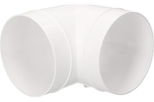 KOTARBAU® Raccordo tubo Ø 100 mm tubo di ventilazione arco 90° plastica bianco