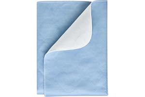 ‎PFLEGE POINT PFLEGE-POINT® Inkontinenzauflage Betteinlage wasserdicht waschbar Nässeschutz Krankenunterlage Mehrweg, 75 x 85 cm (blau)