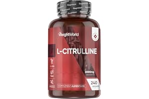 WEIGHTWORLD L Citrulline 3000mg, Alternative Citrulline Poudre 240 Gélules Vegan, Acide Aminés pour 2 Mois, sans Stéarate de Magnésium
