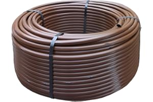 Rain Bird Tuyau goutte-à-goutte Dripline XFD 16 mm, 33 cm – Régulation de pression + autonettoyant, 2,3 l/h hors terrain, raccord XFF coudé en T adaptateur (100 mètres