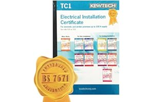 KEWTECK Kewtech TC1 - AMENDMENT 3 COMPLIANT Electrical Installation Certificate Book, Contains 10 Certificates (4 Pages Per Certificate), Contains Carbon Copies For Customer And Contractor Use, Must Be Accompanied With TC5 Or TC6