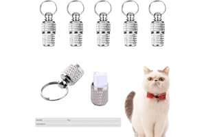 CORTNEY Paquete de 6 Etiquetas de Identificación Personalizadas para Mascotas, Mini Etiquetas para Perros y Gatos