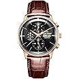 REEF TIGER Men's Watch Analogue Automatic Rose Gold Case with Leather Strap RGA1699