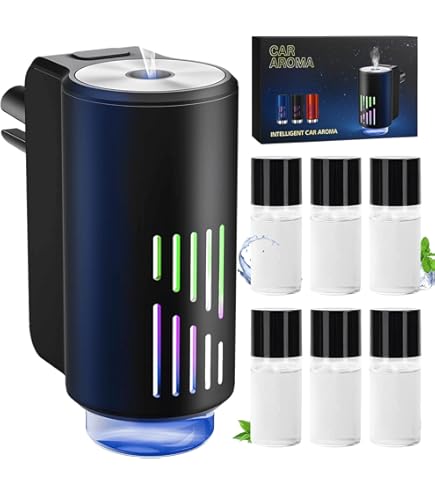 160ml Grote Capaciteit Auto Luchtverfrisser Auto Geur met 160ml Parfum (Oceann), Aroma Diffuser Gaat 9-12 Maanden Mee, Slimme 5 Modi, Ultrasone Vernevelaar, automatische in- en uitschakeling, BJ 011