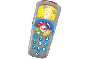 Fisher-Price la Télécommande de Puppy Jouet Bébé pour Apprendre les Nombres, les Couleurs et les Premiers Mots, 6 Mois et Plus, DLD31