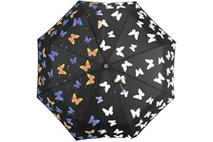 iMucci Regenschirm Taschenschirm-Ändern der Farbe UV 40+ Travel Umbrella Auto Open