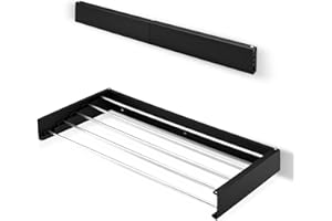 GJCrafts Étendoir Mural, Étendoir à vêtements Mural rétractable de 80 cm Étendoirs, étendoir Pliable Pliable pour l'intérieur et l'extérieur, Design Compact et concis, Gain de Place