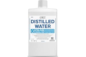 ONYX INGREDIENTS 101 Distilled Water 100ml - 100% Ultra Pure Water - For Labs, Irons, Humidifiers, Cleaning, Engines and more - Distilled in UK (0.1L)