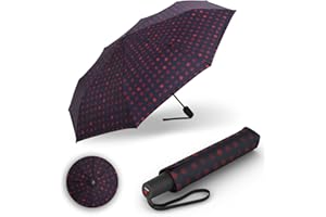 Knirps Regenschirm I.200 Medium Duomatic mit Schirmtasche I kleiner Taschenschirm mit Drucktaste I Regenschirm automatisch & kompakt I Taschenregenschirm leicht & sturmfest