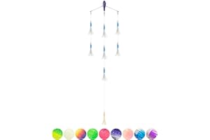 BLUEWING 18"/36" Fishing Spreader Bar Splasher/Port/Starboard Walker Offshore with 6in/9in Floating Squids, Trolling Birds and 316 Stainless Steel Rod for Wahoo Tuna Marlin Mahi, Includes Mesh Bag