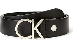 CALVIN KLEIN JEANS Calvin Klein Ceinture Femme CK Adj. Logo Belt 3.5 cm en Cuir