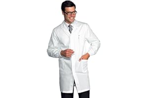 ISACCO - Camice Uomo Bianco Cm 100 Bottoni A Pressione Cotone