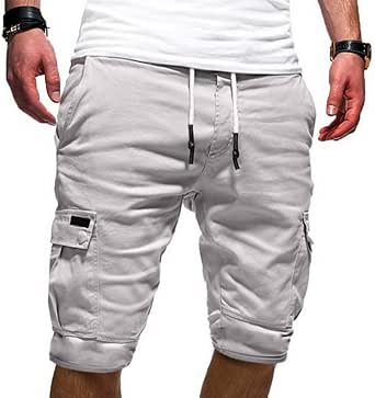 Leif Nelson Pantaloncini da Uomo Pantaloni Corti Bermuda Cargo LN-1398  lencicol Pantaloncini Abbigliamento