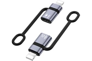LIAOAN USB C auf Lightning Adapter,Lightning OTG Adapter,geeignet für den Anschluss zwischen Mobiltelefonen,Tablets und USB-Flash-Laufwerken,Mikrofonen,Kartenlesern,Soundkarten,Mäusen und Tastaturen-schwarz