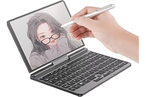 KINGNOVYPC 8 Inch Mini Laptop Windows 11, 2 in 1 Touch IPS Screen Micro PC, 12th Gen Intel N100 Little Computer, 12G DDR5 RAM 256 SSD, Gaming Notebook Tablet with Stylus and Stickers, WiFi6 BT5.2