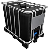 Werit 600l IBC Container SCHWARZ auf PE-Palette NEU Deckelgröße DN 150, Armaturgröße S60x6 Grobgewinde