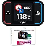 Saphe Drive Pro Blitzerwarner für das Auto mit Farbdisplay – CarPlay und Android Auto kompatibel – Zeigt Blitzer und Gefahren