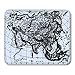 Produktbild HOTNING Gaming Mauspads, Gaming Mouse Pad Historical Map of Asia from The Bilderatlas by F Brockhaus 11.8"x 9.8" Decor Office Nonslip Rubber Backing Mousepad Mouse Mat