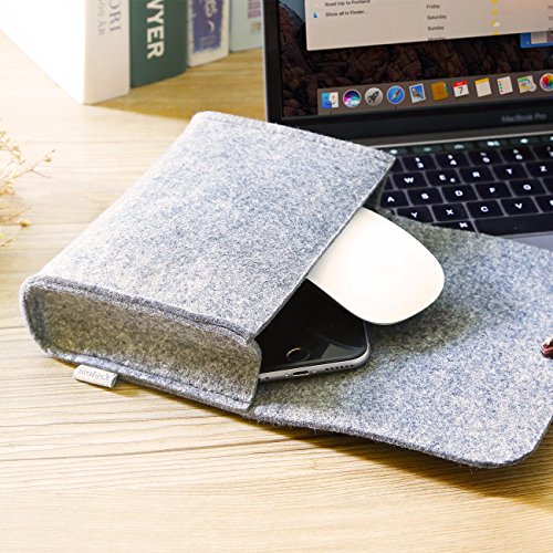 Inateck Filz Sleeve Laptop Schutzhülle, umweltfreundliche Notebook Schutztasche für neues MacBook Pro 2016 15 Zoll mit Touch Bar und Touch ID (Model A1707), Grau - 4