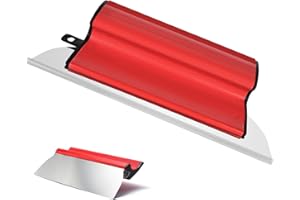 Aicharynic Spatule de Lissage en Acier Inoxydable - Manche Ergonomique pour Sèche, Outils Muraux, Peinture, Écumoire - Lame Flexible 25cm