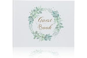 FLEARITZO Libro degli Ospiti Matrimonio - Libro Degli Ospiti per Guest Book Matrimonio - 120 pagine 23x17.8 cm carta di alta qualità design semplice copertina rigida perfetto per matrimoni e anniversari