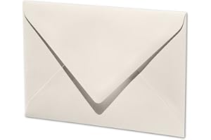 ARTOZ 100x Briefumschläge gerippt - Ivory-Elfenbein - DIN B6 178 x 125 mm - Kuvert ohne Fenster - Umschläge mit Nassklebung - Spitze Verschlusslasche