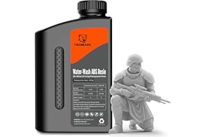 TECBEARS Water-Washable ABS-Like Resin, 405nm UV Curing 3D Printer Resin, High Toughness & Impact Resistance, Easy Water Rinse, Low Shrinkage, Fast Curing for All Resin 3D Printers, Grey 2000g