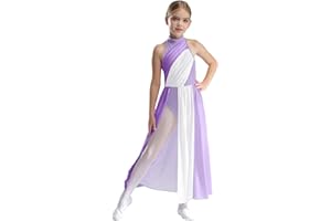 Freebily Vestito da Balletto Bambina Ballo Lirico Contemporaneo Body Danza Classica Ballerina Moderna Abito da Pattinaggio Artistico Costume da Ballo Latino Dancewear
