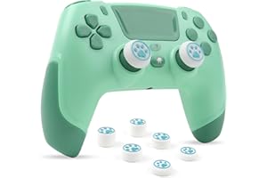 RALAN Controlador inalámbrico Verde Compatible con for PS4/Pro/Slim/PS3/IOS/for Switch/PC for PS4 Dualshock 4 Gamepad con Conector para Auriculares y Almohadilla táctil