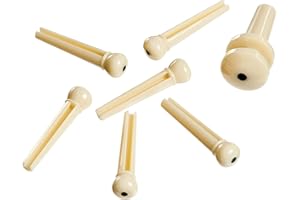 Planet Waves PWSP12 7 Plastik Brückenpins + Plastik Endpin Elfenbein mit schwarzer Einlage