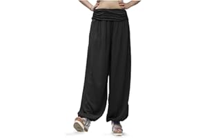 Glamexx24 Pantalon Harem Femme Décontractés Soft Sarouel Legers Sport Pants pour Yoga Pilates Hippie Fitness Danse Ete Plage
