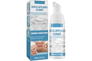 Dyceittdia Pulizia Dell'apparecchio,Detergente per schiuma ortodontica, detergente per schiuma per apparecchi ortodontici,Active Plus Denture Cleaning Tablets