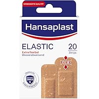 Hansaplast Elastic Pflaster (20 Strips), Wundpflaster für Gelenke und viel bewegte Körperstellen, flexibles…