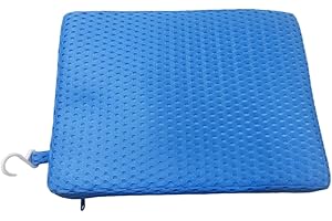 Kepuarm Sitzkissen Für Duschstuhl, Duschsitzkissen mit Haken, Badewannenkissen Für Senioren und Behinderte, Kissen Für Komfortables Baden, Passt Auf Die Meisten Duschstühle und Duschbänke (Blau)
