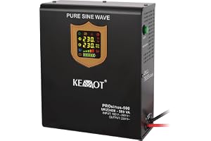 Nödströmförsörjning KEMOT PROsinus-500 URZ3408 inverterare ren sinus laddningsfunktion 12 V 230 V 500 VA/300 W
